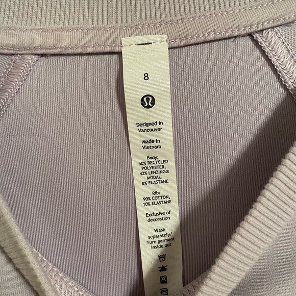 NWT Lululemon Softstreme Ribbed Hem Pullover Size 8 - Picture 5 of 6